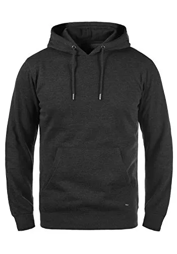 !Solid Bert Herren Kapuzenpullover Hoodie Pullover Mit Kapuze Und Fleece-Innenseite, Größe:M, Farbe:Dark Grey Melange (8288)