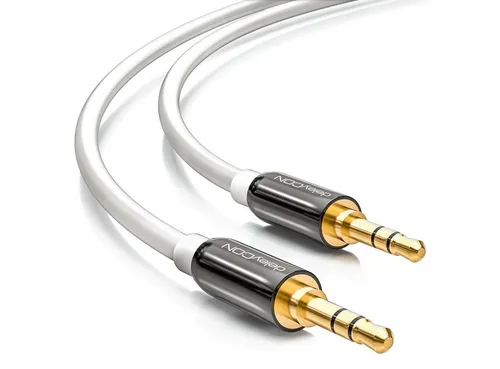 deleyCON deleyCON 0,5m Klinkenkabel 3,5mm AUX Kabel Stereo Audio Kabel 2x Audio-Kabel