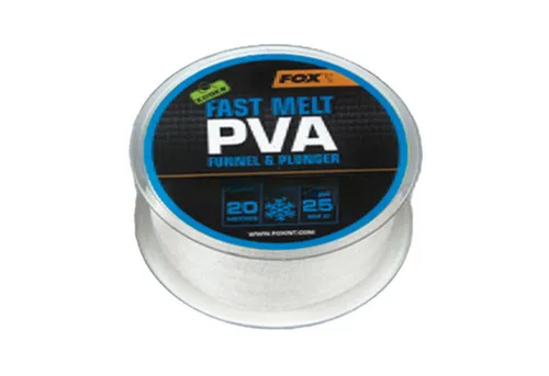 Fox Edges PVA Mesh Refill Fast Melt Narrow 20 m 25 mm - Hochwertiges PVA-Netz für Karpfenangeln, 20m Lauflänge, schnelle Auflösung im Wasser, ideal für den Einsatz im Winter oder flachen Gewässern. Perfekt zum Anfüttern und für präzise Köderpräsentation.