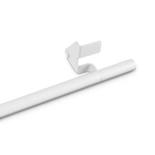 Bestlivings Klemmstange 80-100 cm, ausdrehbar/ausziehbar (Ø8/10mm) Montage ohne Schrauben, Bohren, Kleben - Metall - Gardinenstange in Weiß zum klemmen (Fit)