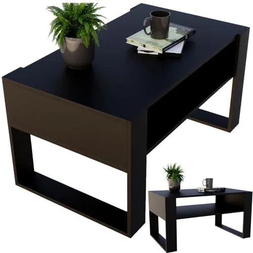 CraftPAK Wohnzimmer Tisch für Couch in schwarz von CraftPAK