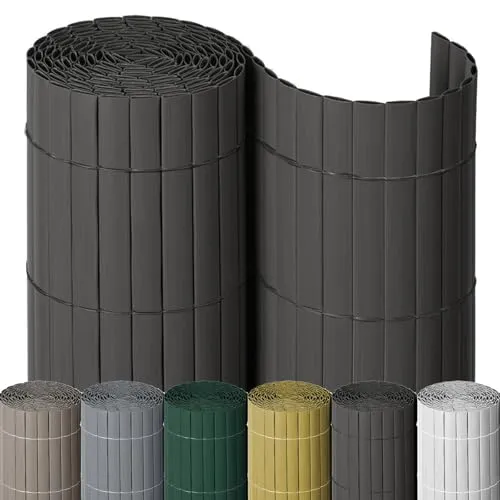 NOOR PVC Sichtschutzmatte - Wetterfester Sichtschutz für Garten, Balkon und Terrasse - Gartensichtschutz mit einfacher Montage und UV-beständigem, langlebigem PVC-Material für mehr Privatsphäre und Schutz vor neugierigen Blicken.