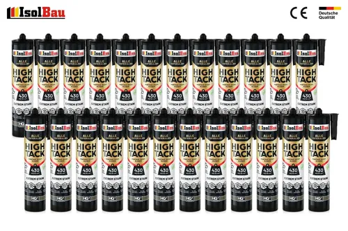 High Tack Montagekleber 530g - Flexibler Baukleber für alle Materialien - Klebstoffe für Innen- und Außenbereich, wetter- und frostbeständig, geruchs- und lösungsmittelfrei, ideal für eine Vielzahl von Materialien wie Holz, Glas und Metall.
