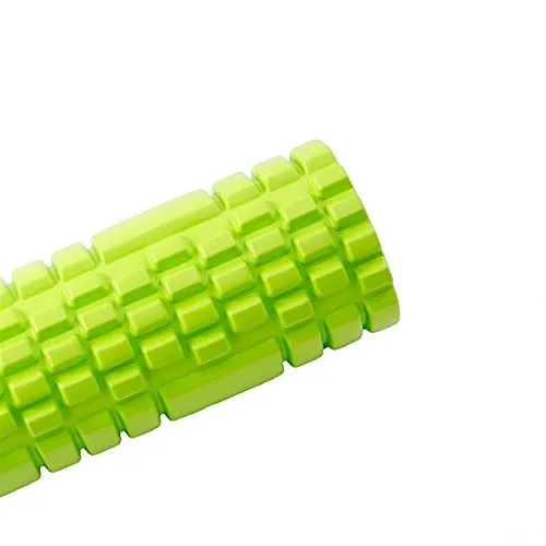 Rayline Massagerolle kompakte Faszienrolle, 14x45 cm, Farbe: grün, Übungsrolle Training-Fitness-Indoor-Outdoor