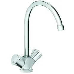 Grohe Costa Niederdruck Spültisch-Zweigriffarmatur in schwarz von GROHE