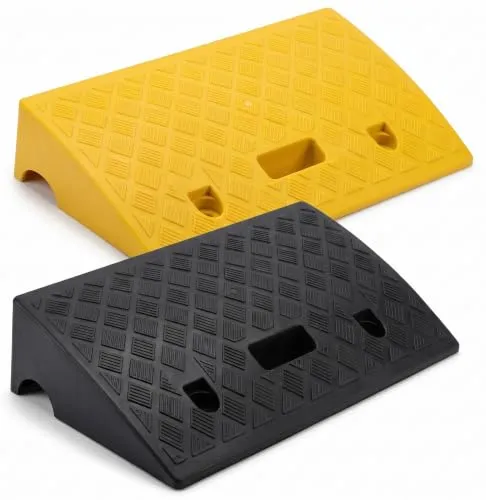 Pyle Auffahrrampe PKW – Car Ramp Curb– Bordsteinrampe 10cm hoch, Auffahrrampen geeignet als Auffahrrampe für Anhänger, Auto Rampe für PKW & LKW, Auffahrrampe Motorrad, Rampe Fahrrad, Rampen bis 3t