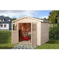 weka Gartenhaus 224 Gr.2, natur, 21 mm, DT - Holz-Gartenhäuser – Modernes Satteldach Gartenhaus mit 21 mm starken Wandbohlen für hohe Stabilität und Langlebigkeit. Ideal zur Aufbewahrung von Gartenutensilien und einfach zu montieren.