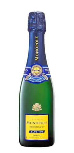 Heidsieck & Co. Monopole Champagne Blue Top Brut 0,375 l - Eleganter Genuss - Weine: Tradition trifft Moderne in dieser 0,375l Flasche. Ein lebhafter Champagner, perfekt als Aperitif und harmoniert ideal zu Fisch und Weißfleisch.