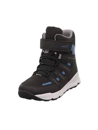 Superfit Jungen Free Ride Gore-tex Schneestiefel, Schwarz Blau 36 EU Weit - Wanderschuhe mit GORE-TEX Membrane für optimalen Wetterschutz, atmungsaktiv und mit reflektierenden Details für bessere Sichtbarkeit