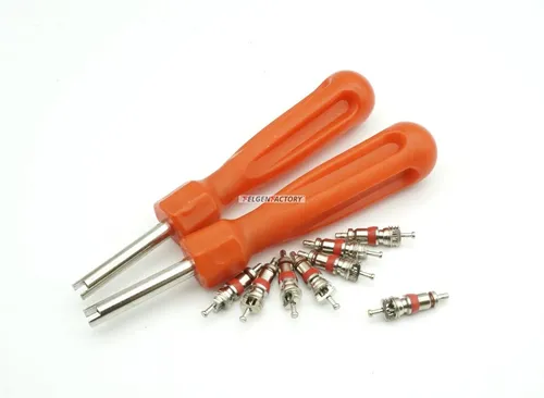 2x Ventilausdreher Eindreher + 8x Ventileinsätze Ventilschlüssel Reparatur Sc...