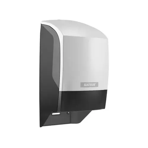 Katrin Toilettenpapierspender Inclusive System, 77496 - Hochwertiger Kunststoffspender für 2 Mini Jumbo Rollen, ideal für stark frequentierte Waschräume. Automatisches Rollentransfersystem sorgt für nahtlose Papierentnahme.