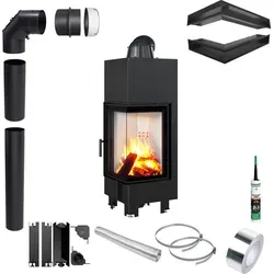 KRATKI MBN Rechter Eck Kaminofen 10 kW Ø200