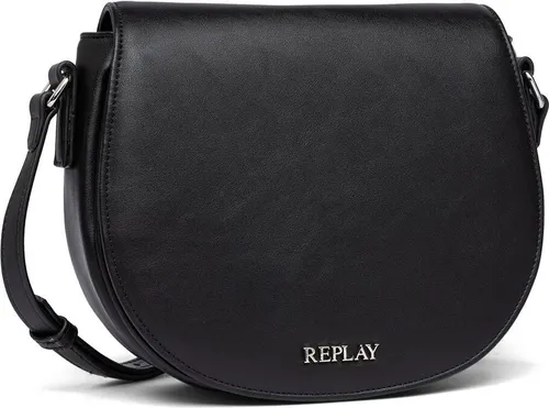 Replay Damen Schultertasche aus Kunstleder, Schwarz (Black 098) - Damen-Schultertaschen aus hochwertigem PU-Leder, pflegeleicht und schmutzresistent. Verstellbarer Tragegurt für individuellen Tragekomfort – ideal für jeden Anlass.