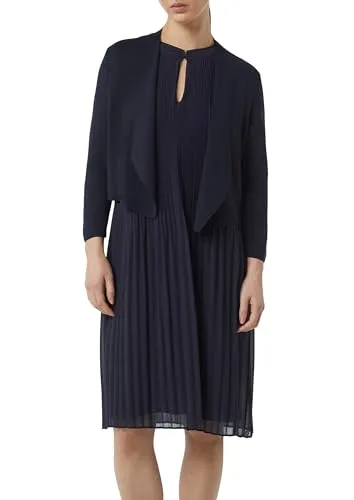 Comma Strickjacke - Eleganter Cropped Cardigan - Cardigans: Feinstrick-Cardigan mit Ajour-Detail, Slim-Fit-Passform und 3/4-Ärmeln für einen femininen Look und angenehmen Tragekomfort.