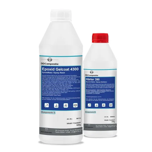 500g Epoxidharz Gelcoat4300 mit 275g Härter390 System für Beschichtungen Formbau