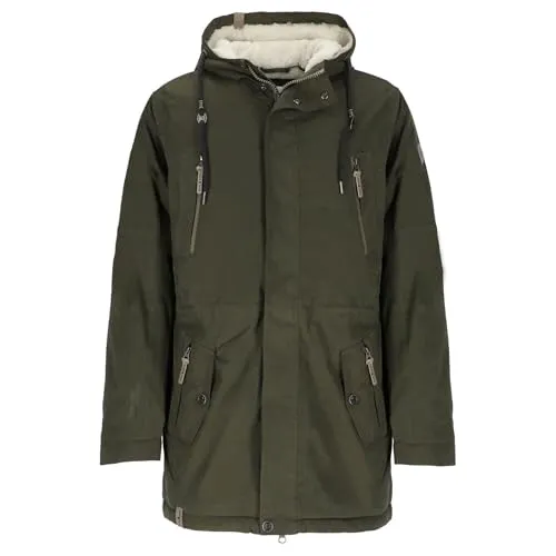 Blue Wave Herren Funktionsparka Kuddel - Oliv, Größe 6XL - Funktionsjacke mit ultimativen Wetterschutz, wasserdicht und atmungsaktiv, ideal für Outdoor-Aktivitäten. Viel Stauraum durch zahlreiche Taschen und anpassbare Passform für optimalen Komfort.