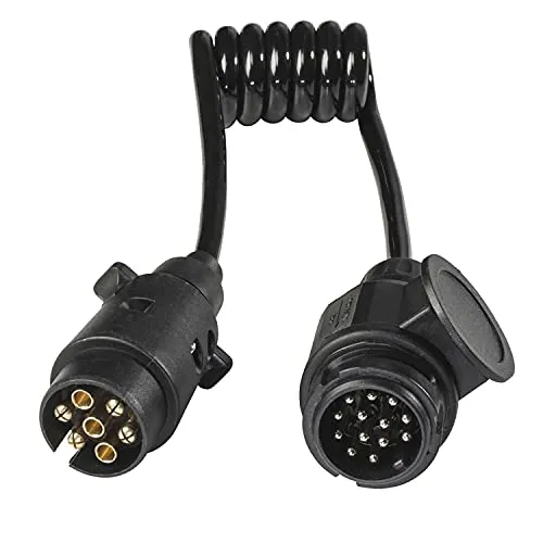 AS Schwabe 61475 Anhänger Adapter 13polig auf 7polig - Anschlussadapter für Kfz-Elektrik, ideal um 13-polige Steckdosen mit 7-poligen Steckern zu verbinden, sorgt für zuverlässige Stromversorgung beim Anhängerbetrieb.