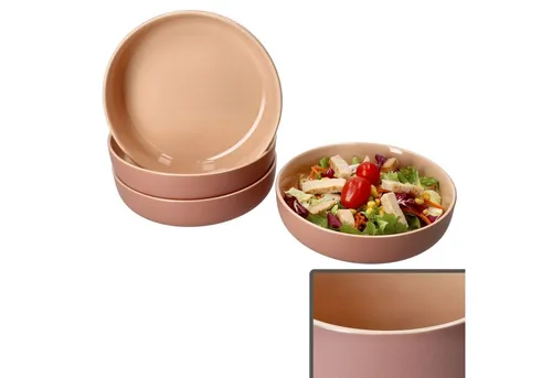 Ritzenhoff & Breker Jasper Suppenteller 4er Set - Suppenteller aus robustem Steingut mit einzigartiger Matt- und Glanzglasur, ideal für Suppen, Eintöpfe und Snacks. Perfekt für 4 Personen und spülmaschinengeeignet.