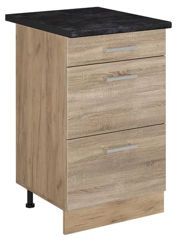 Küchenunterschrank Vicco R-Line Sonoma/Goldkraft Eiche 50 cm