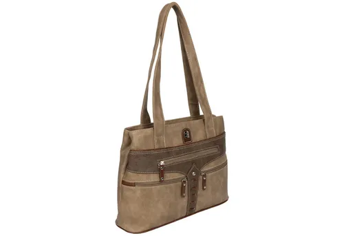 EAAKIE Damen Schultertasche in TAN-BRAUN
