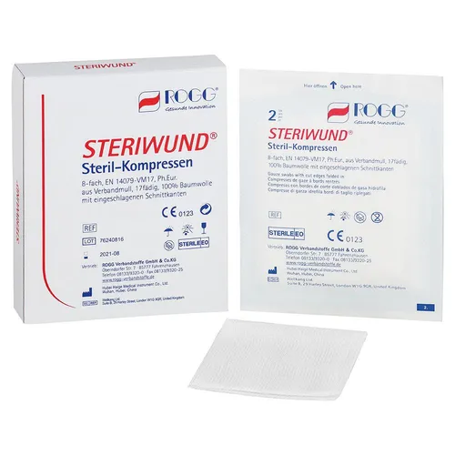 Rogg Steriwund Kompressen 10 x 10 cm 8-fach steril