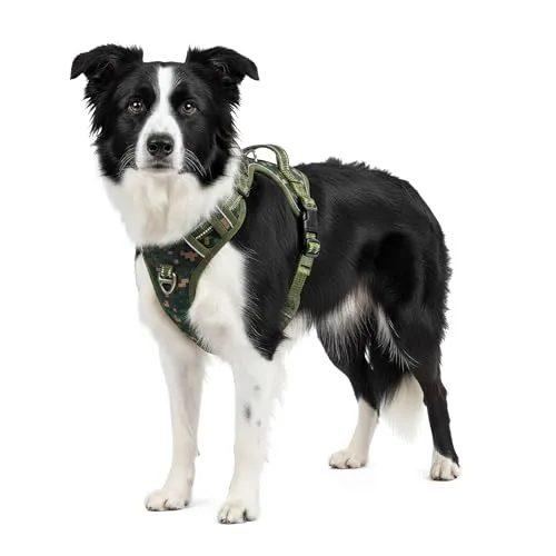 Reichstadt Pets Hundegeschirr – Verstellbares No-Pull Geschirr mit Griff & Reflektoren | Atmungsaktiv, Gepolstert & Strapazierfähig | Sicherheitsgeschirr für Mittlere Hunde 25RSP083 Camouflage Green M