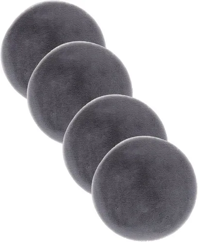 ASTRA Teppich Elda, rund, 4er Set, kuschelweich in grau von Astra