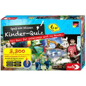 Noris Kartenspiel Kinder-Quiz für schlaue Kids 6+, ab 6 Jahre, 1-6 Spieler