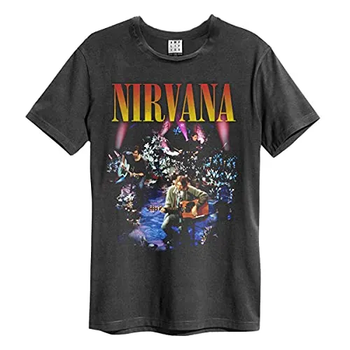 Nirvana Amplified Kollektion - Unplugged In New York Herren T-Shirt Karbon XL 100% Baumwolle Regular