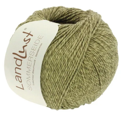 LANA GROSSA Landlust Sommerseide - Feines Baumwoll-Seidengarn, 50% Seide, 50% Baumwolle, ideal für leichte Sommerkleidung und angenehmes Tragegefühl