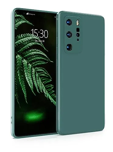 MyGadget Hülle für Huawei P40 Pro - robuste Silikon Schutzhülle TPU Case Slim Silikonhülle - Back Cover Kratzfest Handyhülle - Matt Olivgrün