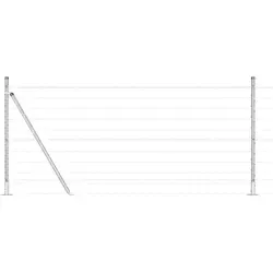 vidaXL Zaun mit Pfosten Silber 0.8 x 25 m aus Stahl - Gartenzäune für eine stilvolle Abgrenzung: Wetterbeständig und pflegeleicht, mit pulverbeschichteter Oberfläche für langanhaltende Frische und Schutz.