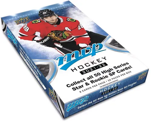 Upper Deck 2021-2022 NHL MVP Hockey Display - Fanartikel für Hockeyliebhaber, ideal zum Ausstellen und Sammeln von hochwertigen TCG OVP Packs.