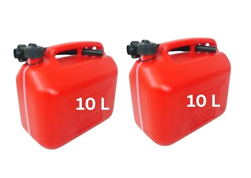 2x10 Liter Reserve Kanister Benzinkanister Kraftstoff-Kanister Benzin Öl Diesel