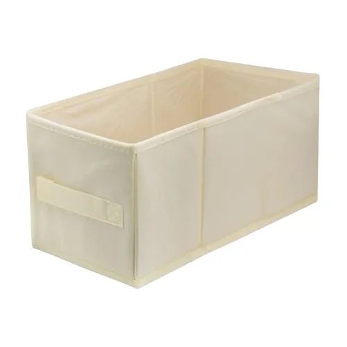 lavita Aufbewahrungsbox | faltbare Aufbewahrung Boxen 15 x 31 x 15 cm | Schubladen-Organizer Box| Ordnungssysteme für Kleidung | Kleideraufbewahrung & Organisation | cremig | 1 stück
