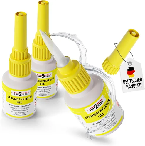 Sekundenkleber GEL extra stark wasserfest hitzefest Cyanacrylat Kleber 3x 50g