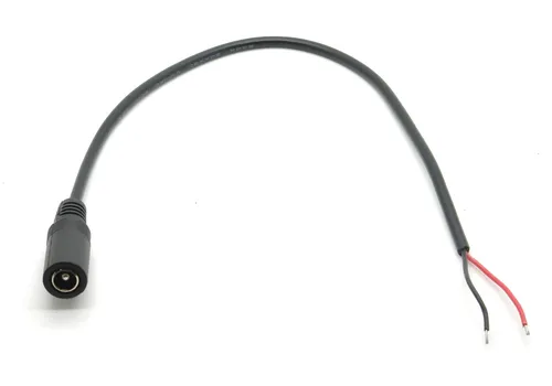 Produktbild DC Kabel mit Hohlstecker-Buchse 5,5x2,1mm und offenem Kabelende 25cm