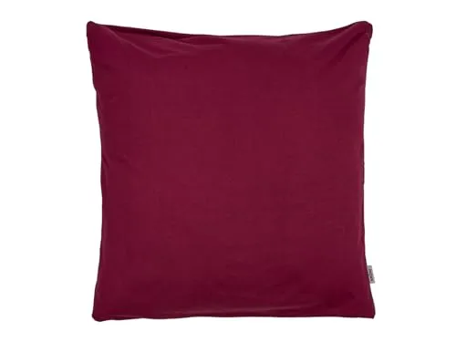 beties BasicSoft Kissenhülle ca. 80x80 cm 100% Baumwolle Jersey Kissenbezug Kopfkissenbezug - rhododentron-rot
