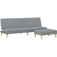 vidaXL Schlafsofa 2-Sitzer mit Fußhocker