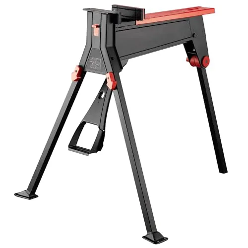 Wiltec Werkbank mit Spannsystem 98 x 88 x 87 cm - Mobile Werkbank bis 200 kg, klappbar und ergonomisch, ideal für Hobby-Handwerker und Profis mit einem leistungsstarken Spannsystem für sichere Fixierung von Werkstücken.