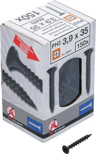 BGS Diy 88067 | Schnellbauschrauben | PH2 | Grobgewinde | 3,9 x 35 mm