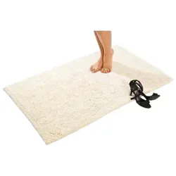 etérea Himmlische Qualität Badematte etérea Wende-Badteppich Badematte, Höhe 4 mm, strapazierfähig, beidseitig nutzbar, Baumwolle, quadratisch, beidseitig verwendbar beige quadratisch | 60 cm x 60 cm x 4 mm