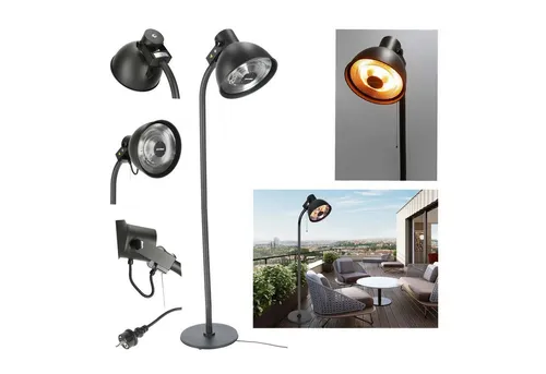 Elektro Terrassen Heizstrahler 1500-2000 Watt - Heizstrahler mit spritzwassergeschütztem Design für Terrasse und Gastronomie. Drei Heizstufen bieten optimale Wärme für jeden Anlass, ideal für den Außenbereich.