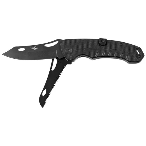 FOX Outdoor Klappmesser 2in1 G10-Griff Taschenmesser Säge Arbeitsmesser Knife