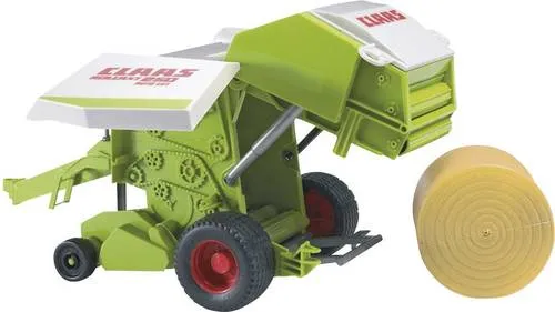 Bruder Claas Rollant 250 Rundballenpresse - Spielfahrzeug für Landwirtschaft, detailgetreues Modell im Maßstab 1:16 mit klappbarem Pick-up und selbsttätigem Ballenauswurf für kreatives Spielen.