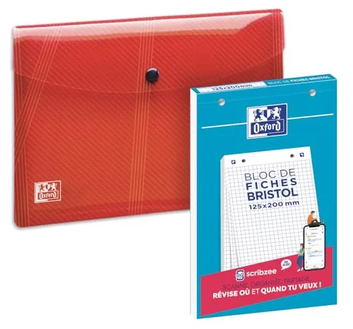 Briefblock Bristol Oxford 125 x 200 cm, 30 F Q5, weiß + 1 Dokumentenmappe Oxford Hawaii A5