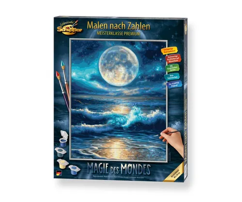 Schipper 609130925 - Malen Nach Zahlen - Magie des Mondes - Malen nach Zahlen Set, 40 x 50 cm, fördert Kreativität und Konzentration, ideal für Kunstliebhaber ab 14 Jahren.