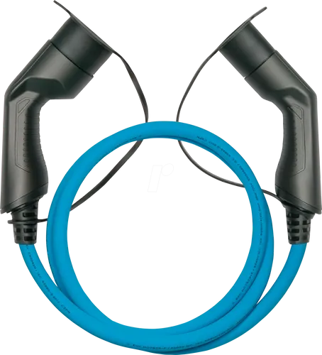 KM EVC03-100B - Typ 2 Kabel für E-Fahrzeuge, 22 kW, 10,0 m - Wallboxen - Hochwertiges Elektroauto-Ladekabel mit 22 kW Leistung für schnelles Laden und fluoreszierenden Klebestreifen für erhöhte Sicherheit bei Dunkelheit.