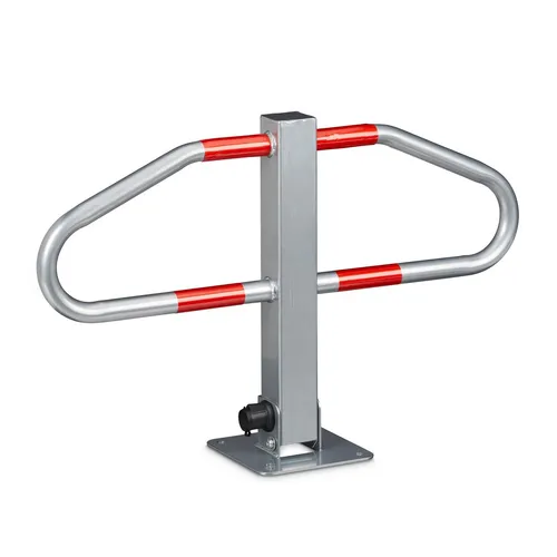 Parkplatzsperre Parkbügel Klappbarer Poller - Stabiler, wetterfester Absperrpfosten aus Stahl, ideal für sichere Parkplatzabsperrung und einfaches Handling.