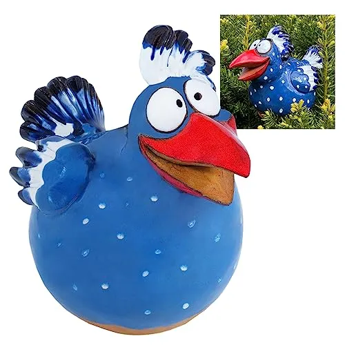 Midene Gartenstecker Keramik Handgefertigt in blau von Midene